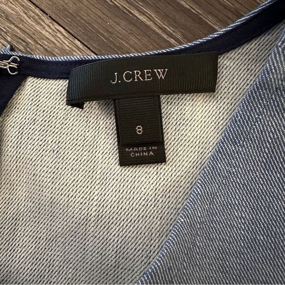 J. Crew Sleeveless Chambray Top Sz 8 - Picture 2 of 6